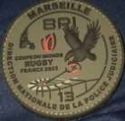 Ecusson  BRI MARSEILLE PVC./ Coupe du Monde Rugby , Très RARE ! SUPERVE !