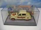 DIORAMA STYLE ROUTE BLEUE CITROËN 2CV CIGARETTE BELGA   boite vitrine  1/43